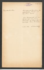 k.k. naturhistorisches Hofmuseum, Intendanzakten 1885-1896 (Hauer), Aktenzahl Z.388/1889, Seite 1